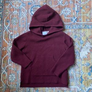 Zara Maroon Hooded Sweater